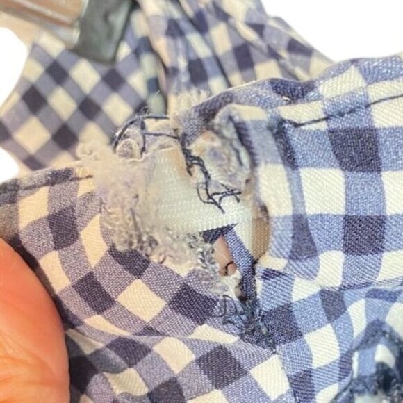 Melissa Paige Women's Black & White Buffalo Check Stretch Crop Pants Pull-On Fl - Picture 7 of 8